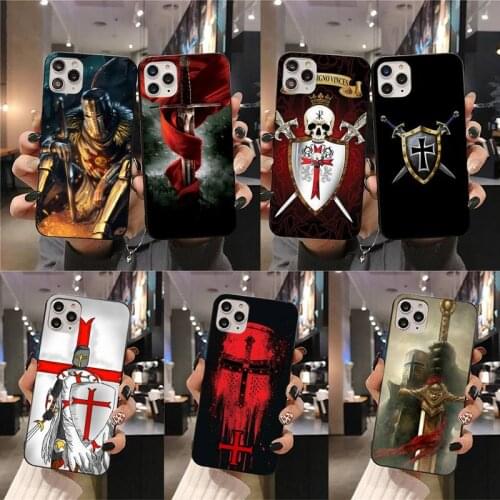Templar Knight Phone Case for iphone 12 pro max mini 11 pro XS MAX 8 7 6 6S Plus X 5S SE 2020 XR case