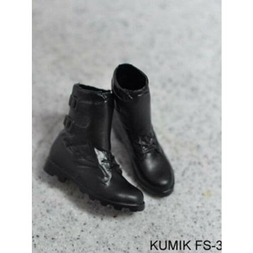KUMIK 1/6 Scale FS33-FS36 Black Boots Shoes Fit 12" Female Action Figure Toys