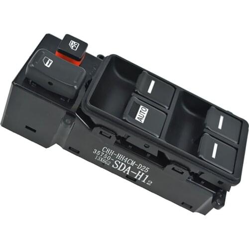 Black 4-Buttons Driver Side Left Front Power Window Master Switch for Honda Accord 2003-2007