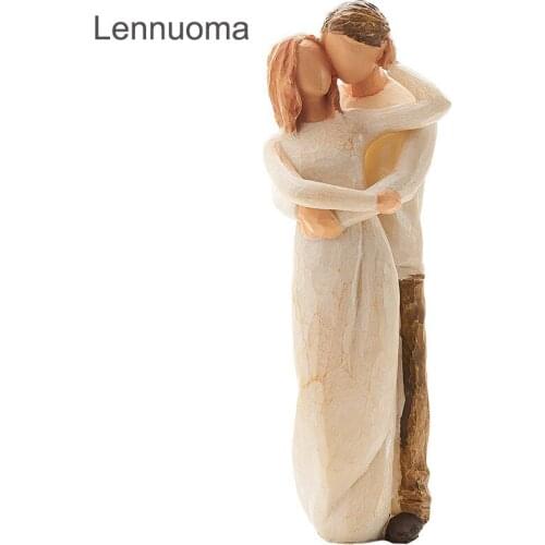 Lennuoma Nordic Home Decoration Resin Accessories Modern Family Miniature Figurines Living Room Birthday Valentine Day Gifts