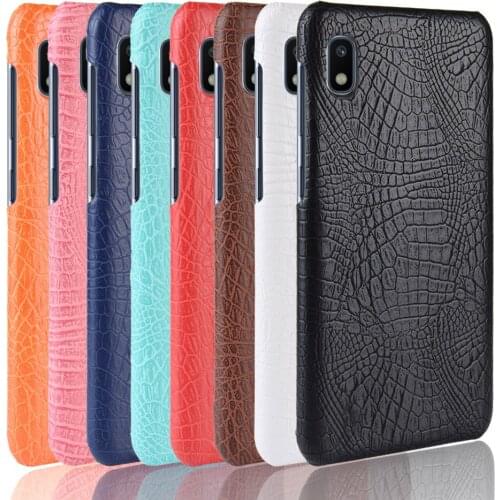 For Samsung Galaxy A10E Case Retro Crocodile Skin PU Leather PC Hard Cover For Samsung Galaxy A10E A10 E A 10E Phone Bag Case