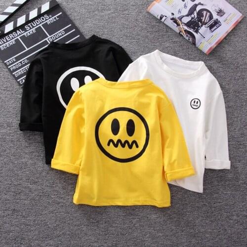 Children Clothes New Boys Girls Cotton T Shirt Blouse Girls Long Sleeve Tops 18M-7T Kids Underwear Shirt Cute Printed Outwear