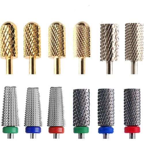 Carbide Nail Drill Bits Tungsten Manicure Pedicure Files Burr Electric Machine Milling Cutter Remove Gel Polish Nail Art Tools