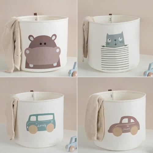 Felt Storage Basket Large Capacity Toy Storage Basket Laundry Basket Fold Dirty Clothes Hamper Family Storage