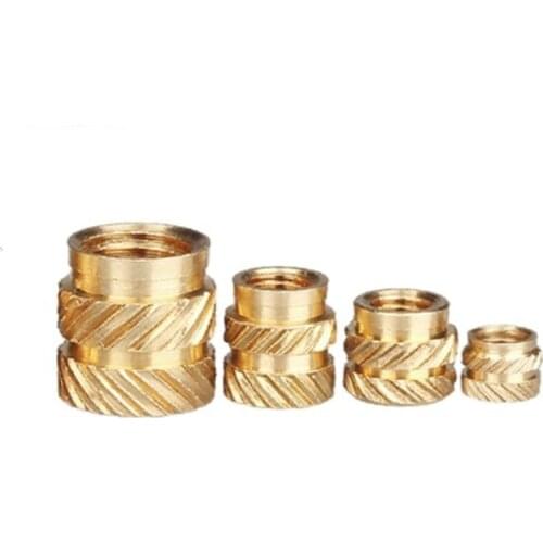 M2M2.5M3M4M5M6 Brass Hot Melt Insert Knurled Nut Thread Heat Molding SL-type Double Twill Injection Embedment Nut For 3D Printer