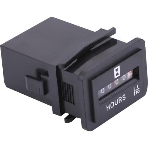 DC 6-80V Sealed Mechanical Hour Meter Gauge Counter for Diesel Gasoline Engine Generator Motor Boat Motorcycle Accessories