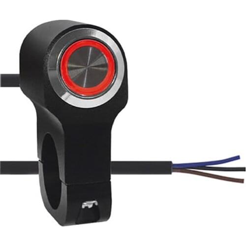 Handle Switch Modification Aluminum Alloy LED Headlights 3-Wire Self-Locking Spotlight Double Flashing Lights Control Buttons