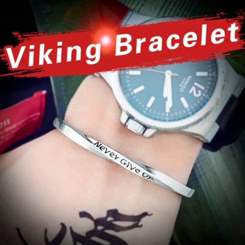 Beier 316L Stainless Steel fashion nose viking 2018 new style for men bracelet never give up wholesale price LBRG-020
