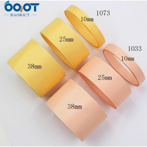 OOOT BAORJCT J-20504 10yards Solid Color Ribbons Thermal transfer Printed grosgrain Wedding Accessories DIY handmade materials