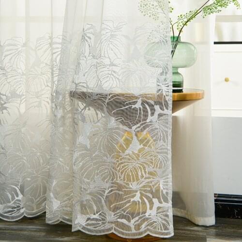 Window Curtain Living Room White Bedroom Sheer Curtain Transparent Function Tulle For Kitchen Home Decor Curtains