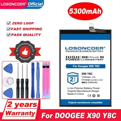 Original LOSONCOER 4400mAh For Doogee X90 Y8C Mobile Phone Battery