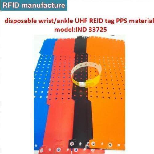 PVC UHF RFID tag waterproof Disposable patient Hospital ID reusable silicon rfid uhf Wristband tag for school sports timing race
