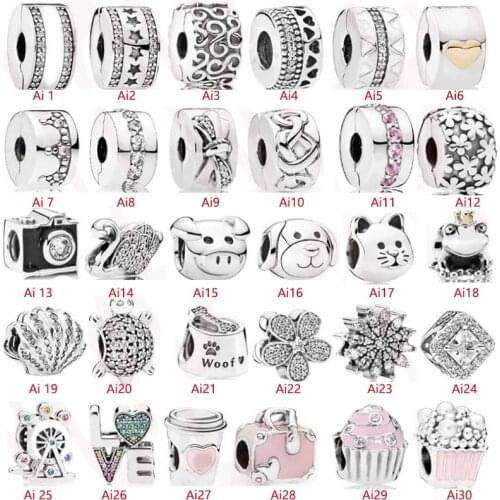 Charm Beads 100% Real 925 Sterling Silver Animals Charm Charm Beads Fit Brand Bracelet Diy Jewelry