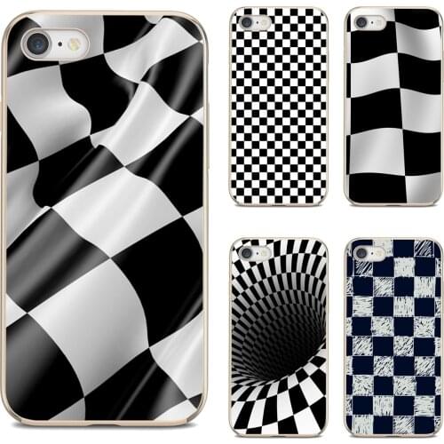 For Huawei Nova 2 2i 3 3i Y3 Y5 Y6 Y7 Y9 Prime 2015 2016 2017 2018 2019 Silicone Cover Black-And-White-Checkered