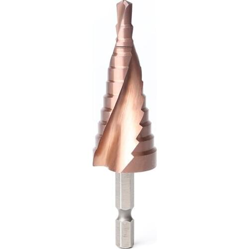 HOEN HSS CO M35 Hex Shank 6-24MM Spiral Groove Broca Metal Step Cone Drill Bit Stainless Steel Hole Saw Cutter Wood Power Tool
