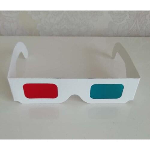 Universal Paper Anaglyph 3D Glasses Red/Blue 3D Glasses For Movie Video EF