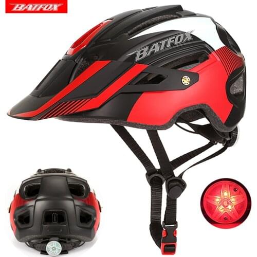 BATFOX mtb helmet Bicycle Ultra light EPS+PC Helmet cycling Men Women Road Mountain bike helmets with lights casco bicicleta
