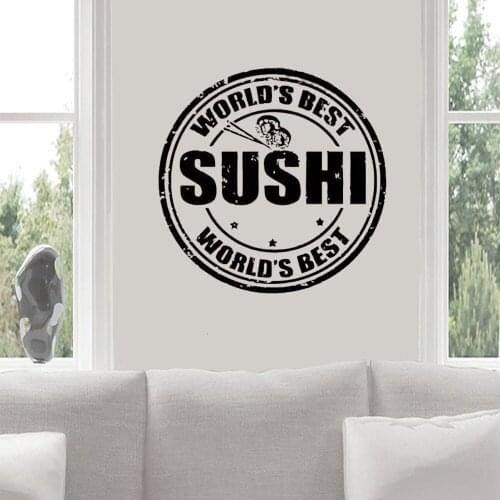 Sushi Wall Sticker Restaurant Japanese Food Decal Poster Sushi Decal Vinyl Art Decals Decor Mural Decoration Vinyl ph541
