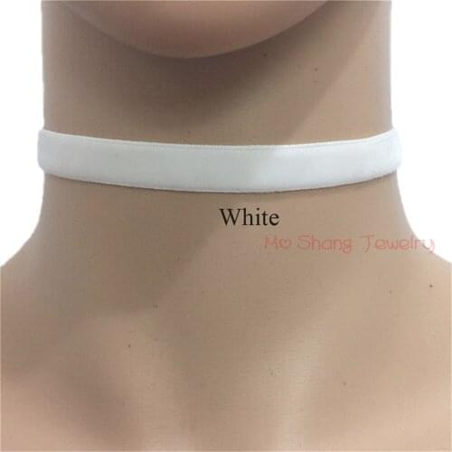 3pcs Simple White Punk Harajuku Velvet Collar Short Tattoo Necklaces 2017 Gothic Style Choker Necklace Handmade Jewelry