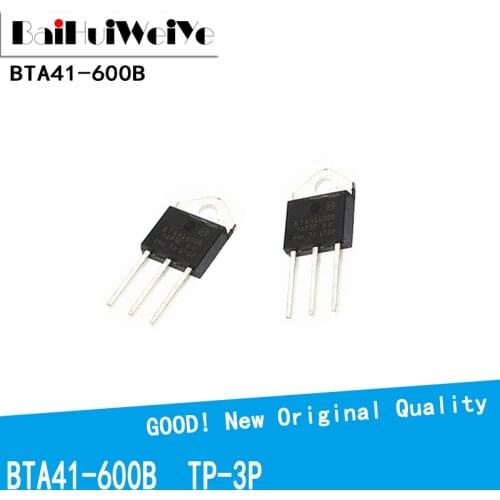5PCS/LOT BTA41-600B BTA41-600 Triac 600V 40A BTA41600B BTA41600 BTA41 TO-3P 40A IC High power bidirectional thyristor