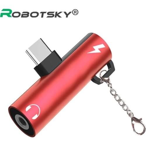 2 IN 1 Type-C adapter 3.5mm Jack USB C to 3.5mm AUX earphone Converte for Xiaomi Huawei Honor Type-C to 3.5mm Jack Audio Adapter