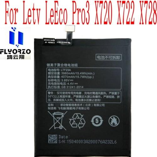 100% Brand new High Quality 4070mAh LTF23A Battery For Letv LeEco Pro3 X720 X722 X728 X622 X626 X525 X528 X829 Mobile Phone
