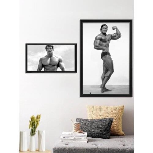 Arnold work hard Arnold Schwarzenegger Portrait bodybuilder Poster Prints Wall Stiker Art Silk Gift Decor Home Room