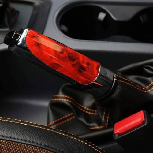 Car Handbrake Protector Stylish Car Hand Brake Carbon Fiber Protector Cover Interior Decor Handbrake Grips Case Car Accessories