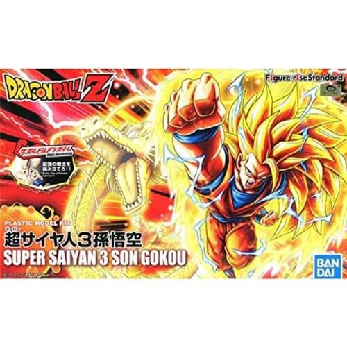 BANDAI Dragon Ball Super Saiyan 3 Goku Figure-rise Assemblely PVC Action Anime Figure Model Kit Toys For Kids Gifts