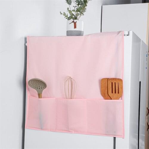 Household Printed Washing Machine Refrigerator Dustproof Cover Pastoral Double Open Cover Towel 1 Pieces Finishing Storage Bag