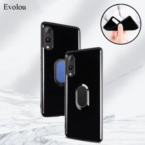 Coque For Rakuten Hand Case Soft TPU Ring Stand Holder phone Case For Rakuten Hand Silicone Shockproof Protective BackCover Capa