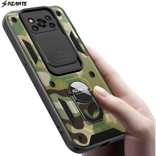 Rzants For Xiaomi POCO X3 NFC POCO X3 PRO Case [Jungle tank] Military Camouflage Shockproof Ring Holder Cover