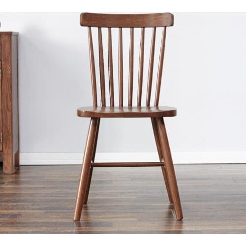 Pure Solid Wood Windsor Chair Oak Nordic Dining Chair Household Armchair Modern Simple Dining Chair