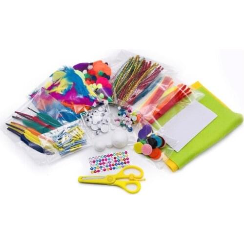 Kids DIY Toy Assorted Art and Craft Kits Activity for Toddlers Modern Kid Crafting Set Colour Material for Children