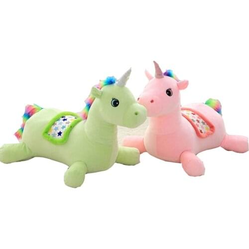 Children plush toys Unicorn sofa angel horse cushion baby kids seat chair Christmas birthday gift stuffed toy