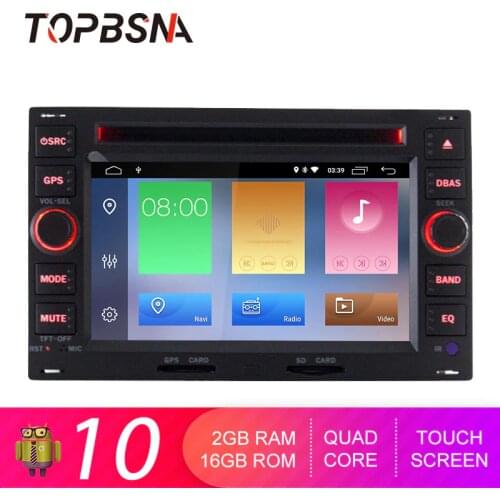 TOPBSNA Android 10 Car DVD Player For Volkswage Passat B5 Bora Polo GOLF MK3 Mk4 TRANSPORTER T5 T4 Auto 2 din Car Radio WIFI RDS