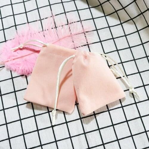 50 Pcs/Lot Flannel Storage Bag Jewelry Dustproof Packaging Pocket For Earrings Rings Necklaces Pouch Travel Coins Key Organizer