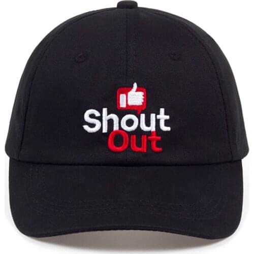 Shout Out Dad Hat 100% Cotton Embroidery Unisex Baseball Cap Thumbs up Trucker Hat Women Men Summer Snapback Adjustable