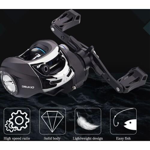 Baitcasting Fishing Reel 4+1 BB 7.2:1 High Speed Fishing Reel Carbon Shell Super Lightweight Carp Freshwater Fishing Wheel