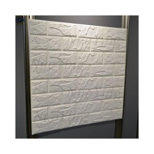 Brick Wall Stickers DIY 3D PE Foam Wall Panels Bedroom Decal Stone Embossed Decoration Self Adhensive 3D Brick Wall 70 * 77cm
