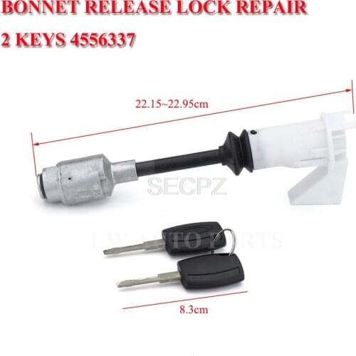 Bonnet Release Lock Set Repair Kit Keys Short Type for Ford Focus MK2 2004-2012 4556337