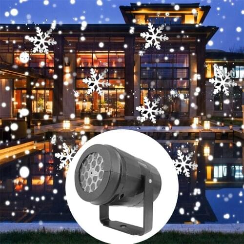 Snowflake Laser Light Snowfall Projector Moving Snow Home Laser Projector Lamp For New Year Party Decor Holiday Vacations