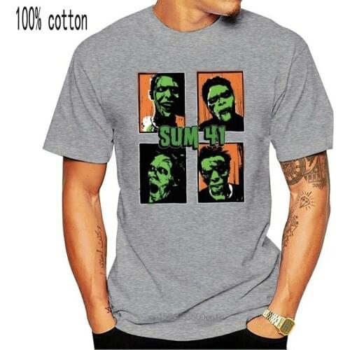 SUM 41 Zombie T-shirt Rock Band Deryck Whibley 2018 New Short Sleeve Men T Shirt Men Cool Tees Tops Personality
