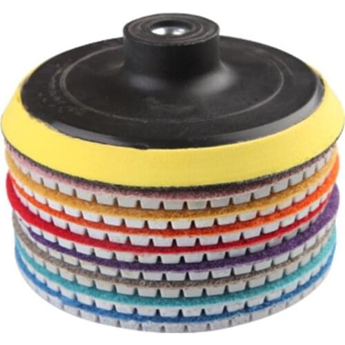 Polishing Pads Kit with a Rubber Backer for Marble Granite Stone Grinding Pads Polishing Pads Drill Adapter and Hook