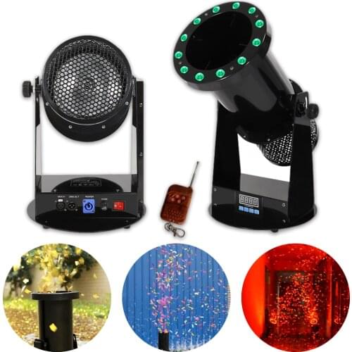 2019 New 1200W LED RGB Confetti Machine Fog Machine Wedding Dance DJ KTV Party Stage Lighting Professional Stage DJ Equipment