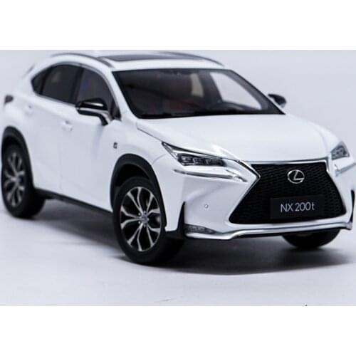 Original Authorized factory 1:18 LEXUS NX NX200T Car Model, Classic metal toy suv white car models for gift, collection