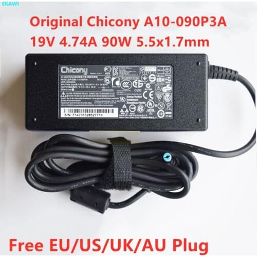 Genuine Chicony A10-090P3A 19V 4.74A 90W A090A029L PA-1900-34 AC Power Adapter For ACER ASPIRE V5-473PG V5-573G Laptop Charger