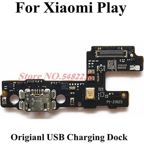 Original USB Charging Dock Port Flex cable For Xiaomi Play mi Play Charger plug board with Microphone Replacement parts