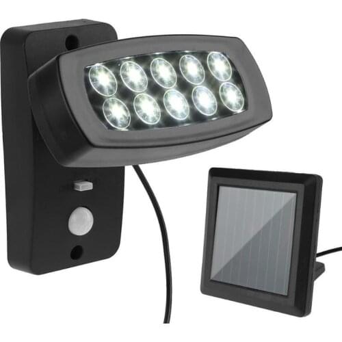 Outdoor Solar Powered LED Wall Light PIR Sensor Garden Path Street Light Flood Lights IP65 Waterproof 10led Lamp Super Bright