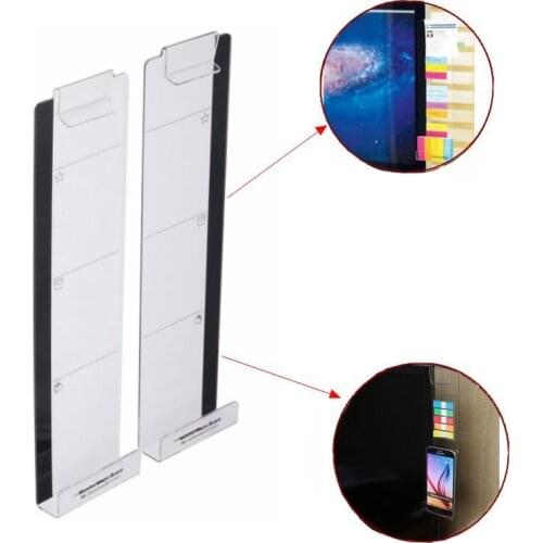 Portable Acrylic Monitor Message Memo Board for Sticky Note Transparent Name Card Phone Holder Office Desktop Storage Stationery